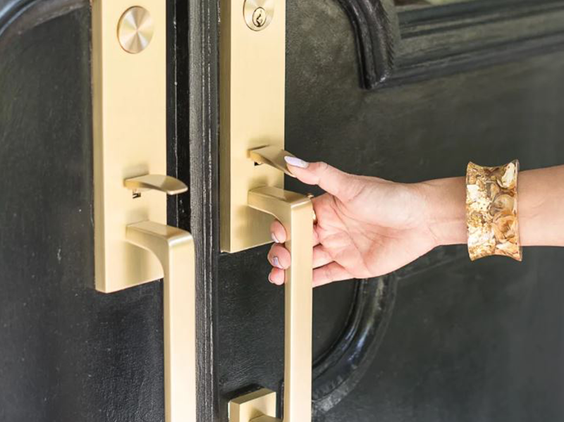 Front door hardware rekeyed on a luxury home in Naples Florida