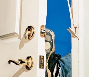 Door Being Kicked In By Burglar
